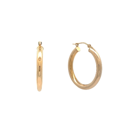 /home/earthtreasures/catalog.shopearthtreasures.com/imagedumplarge/EARTH_U5-17130.jpg 14K Yellow Gold Estate Round Tube Hoop Earrings...