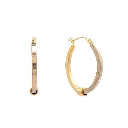 /home/earthtreasures/catalog.shopearthtreasures.com/imagedumplarge/EARTH_U5-17138.jpg 14K Two Tone Estate Reversible Oval Knot Hoop E...