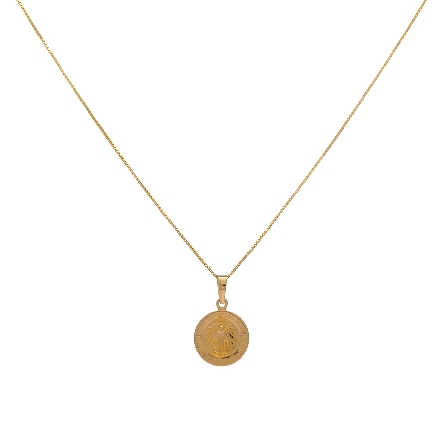 /home/earthtreasures/catalog.shopearthtreasures.com/imagedumplarge/EARTH_U5-17140.jpg 14K Yellow Gold Estate Miraculous Medal on 16in...
