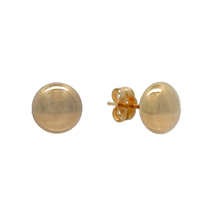 /home/earthtreasures/catalog.shopearthtreasures.com/imagedumplarge/EARTH_U5-17160.jpg 14K Yellow Gold Estate Polished Button Stud Ear...