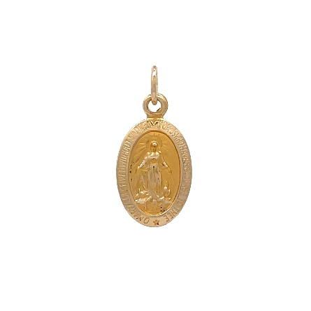 /home/earthtreasures/catalog.shopearthtreasures.com/imagedumplarge/EARTH_U5-17214.jpg 14K Yellow Gold Estate Small Oval Miraculous Me...