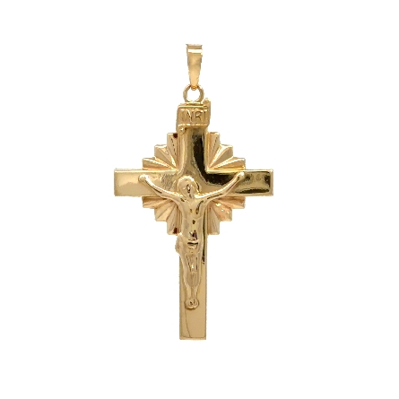/home/earthtreasures/catalog.shopearthtreasures.com/imagedumplarge/EARTH_U5-17278.jpg 14K Yellow Gold Estate Polished Sunburst Crucif...