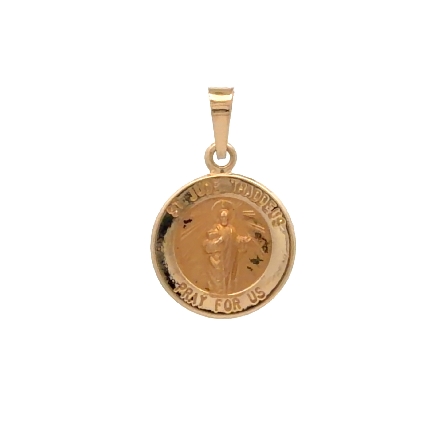 /home/earthtreasures/catalog.shopearthtreasures.com/imagedumplarge/EARTH_U5-17281.jpg 14K Yellow Gold Estate Round Saint Jude Charm P...