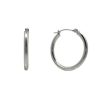 /home/earthtreasures/catalog.shopearthtreasures.com/imagedumplarge/EARTH_U5-17283.jpg 14K White Gold Estate  Polished Round Tube Hoop...