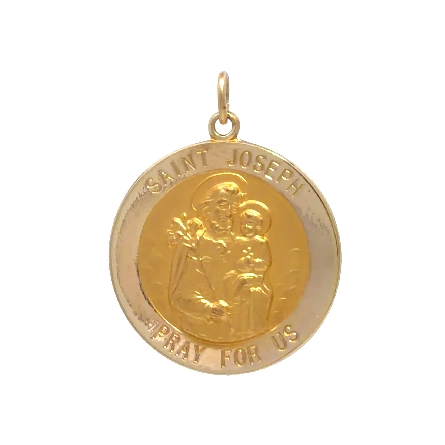 /home/earthtreasures/catalog.shopearthtreasures.com/imagedumplarge/EARTH_U5-17313.jpg 14K Yellow Gold Estate Round Saint Joseph Charm...