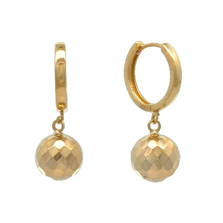 /home/earthtreasures/catalog.shopearthtreasures.com/imagedumplarge/EARTH_U5-17323.jpg 14K Yellow Gold Estate Round Huggie Hoop Facete...