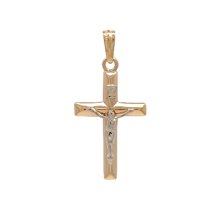 /home/earthtreasures/catalog.shopearthtreasures.com/imagedumplarge/EARTH_U5-17342.jpg 14K Yellow and White Gold Estate Crucifix Penda...