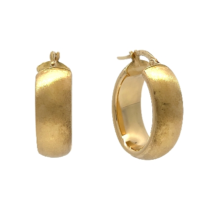 /home/earthtreasures/catalog.shopearthtreasures.com/imagedumplarge/EARTH_U5-17411.jpg 18K Yellow Gold Estate Brushed Oval Hoop Earrin...