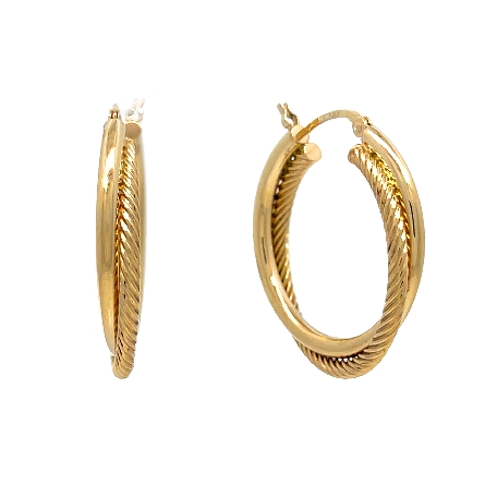 /home/earthtreasures/catalog.shopearthtreasures.com/imagedumplarge/EARTH_U5-17435.jpg 14K Yellow Gold Estate Crossover Twist Hoop Ear...