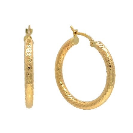 /home/earthtreasures/catalog.shopearthtreasures.com/imagedumplarge/EARTH_U5-17522.jpg 14K Yellow Gold Estate Diamond Cut Twisted Tube...