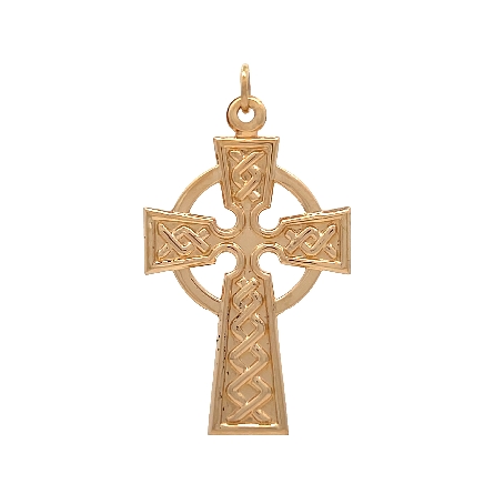/home/earthtreasures/catalog.shopearthtreasures.com/imagedumplarge/EARTH_U5-17543.jpg 14K Yellow Gold Estate Celtic Design Cross Pend...