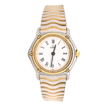 18K Yellow Gold and Stainless Steel Estate Ebel...