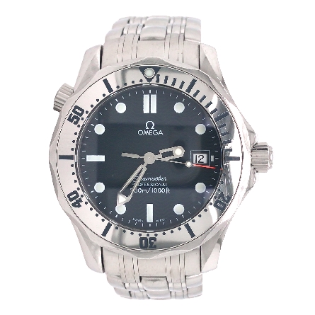 Stainless Steel Omega Seamaster Charcoal Grey D...