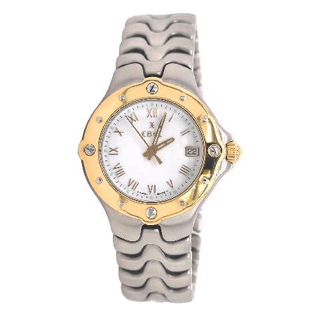 Stainless Steel and 18K Yellow Gold Estate Ebel...