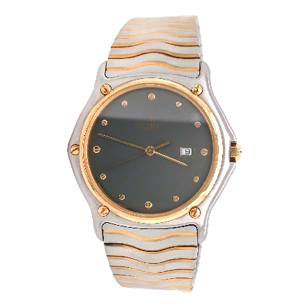 Stainless Steel and 18K Yellow Gold Estate Ebel...