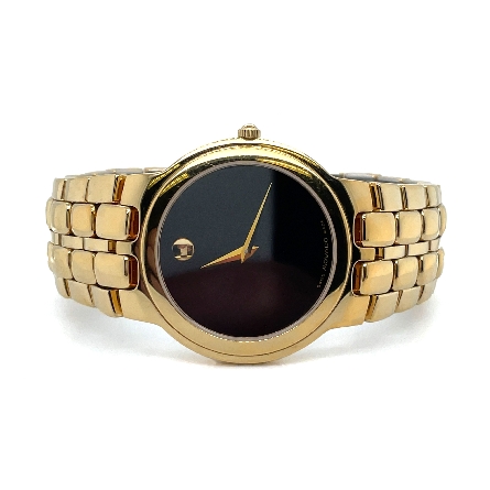 Stainless Steel Gold Plated Estate Mens Movado ...