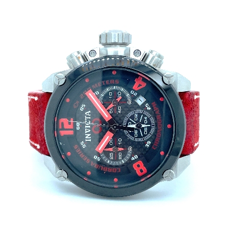 Stainless Steel Estate Red Invicta Chronograph ...