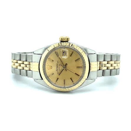 Stainless Steel and 14K Yellow Gold Estate Ladi...