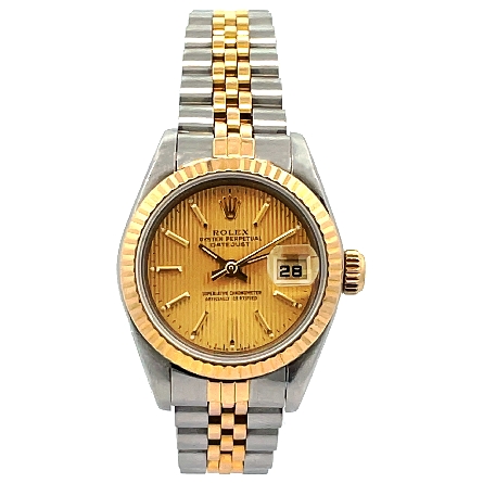 18K Yellow Gold and Stainless Steel Estate Ladi...