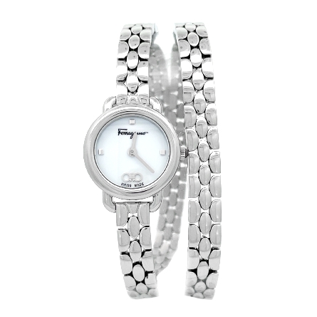 Stainless Steel Estate Ferragamo Round White Di...