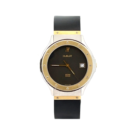 18K Yellow Gold and Stainless Steel Estate Hubl...