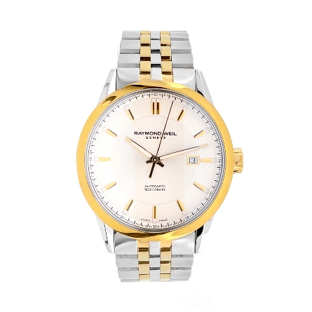 Stainless Steel and Gold Plate Estate Mens 42mm...
