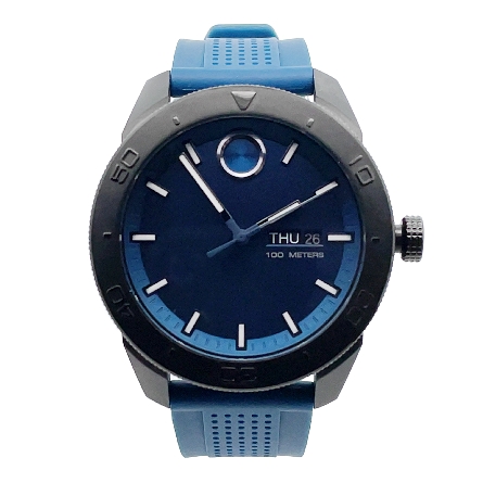 Stainless Steel Estate Movado Bold Blue Dial Bl...