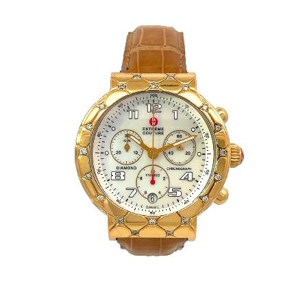 Stainless Steel Yellow Plated Estate Michele Ex...