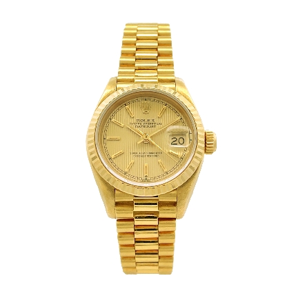 18K Yellow Gold Estate Rolex Ladies Presidentia...
