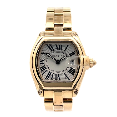 18K Yellow Gold Estate Cartier Ladies Roadster ...