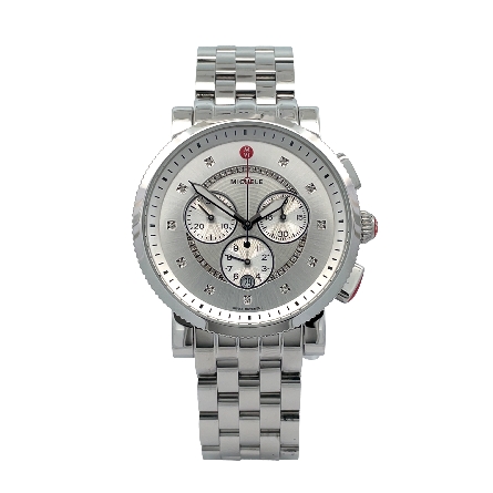 /home/earthtreasures/catalog.shopearthtreasures.com/imagedumplarge/EARTH_U6-19714.jpg Stainless Steel Estate Michele Diamond Chronogr...