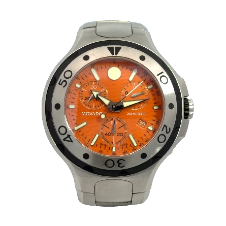 /home/earthtreasures/catalog.shopearthtreasures.com/imagedumplarge/EARTH_U6-19760.jpg Stainless Steel Estate Movado Series 800 Orange...