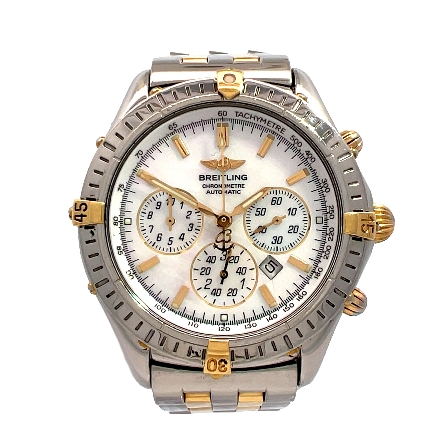 /home/earthtreasures/catalog.shopearthtreasures.com/imagedumplarge/EARTH_U6-19796.jpg Stainless Steel Two Tone Estate Breitling Chron...
