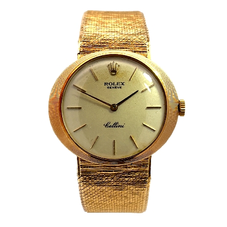 /home/earthtreasures/catalog.shopearthtreasures.com/imagedumplarge/EARTH_U6-19799.jpg 14K Yellow Gold Estate Rolex Geneve Cellini Wat...