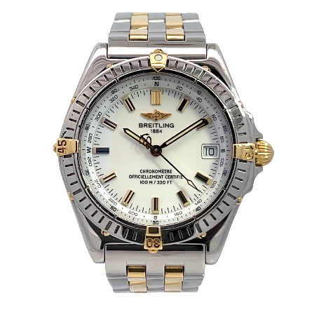 /home/earthtreasures/catalog.shopearthtreasures.com/imagedumplarge/EARTH_U6-19809.jpg Stainless Steel and 18K Yellow Gold Estate Brei...