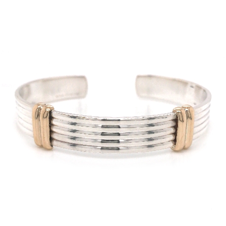Sterling Silver and 14K Yellow Gold Estate Cuff...