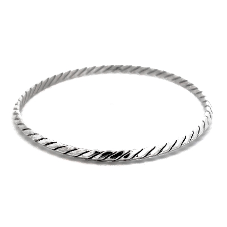 Sterling Silver Estate Tiffany & Company Slip-On Twisted Knife-Edge Bangle Bracelet 7.6dwt