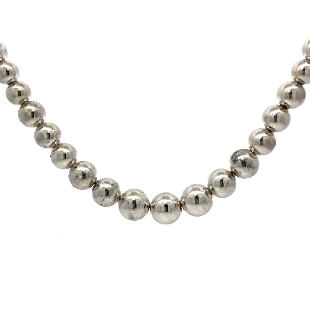 Sterling Silver Estate 16inch Tiffany and Co Graduated Ball Necklace 17.8dwt