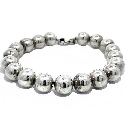 Sterling Silver Estate Tiffany&Company 10mm Ball 8inch Bracelet 13.5dwt