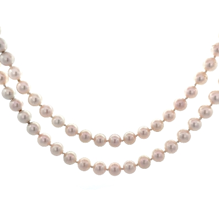 14K Yellow Gold Estate 38inch Cultured Pearl St...