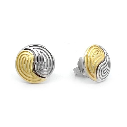 Sterling Silver and 18K Yellow Gold Estate Char...