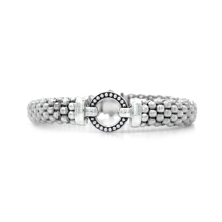 Sterling Silver Estate Lagos Caviar 9mm Circle ...