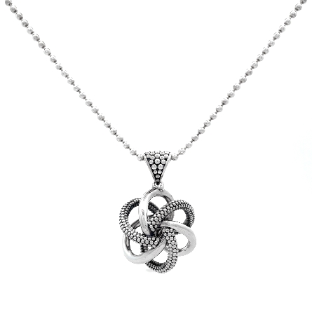 Sterling Silver Estate Lagos Caviar Beaded Love...
