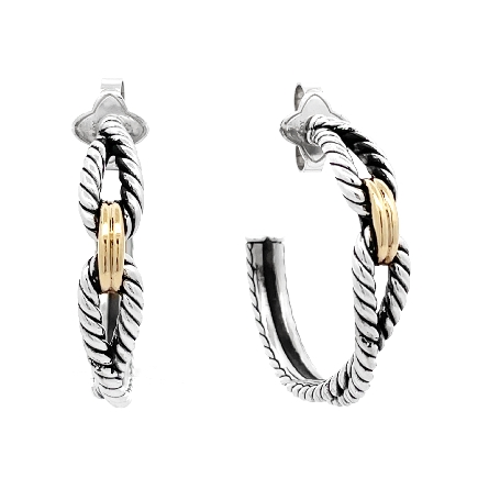 Sterling Silver and 18K Yellow Gold Estate Davi...