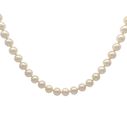 14K Yellow Gold Estate 18inch Cultured Akoya 7-...