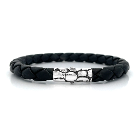 Sterling Silver Estate John Hardy Black Leather...
