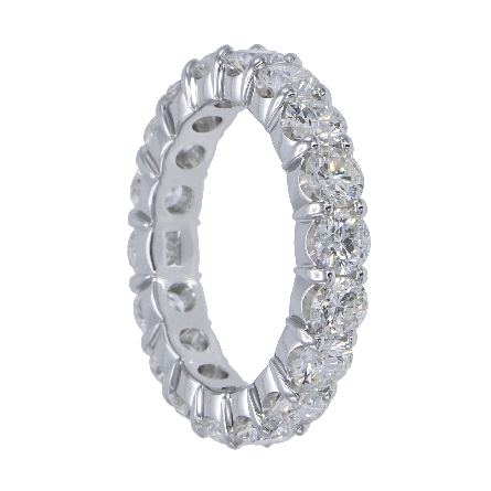 14K White Gold Shared Prong Eternity Band w/18Diams=3.73ctw SI H-I Size 6.5 #ARPS