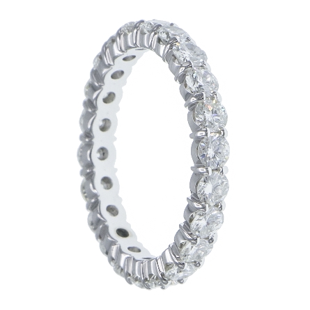 14K White Gold Shared Prong Eternity Band w/22Diams=1.95ctw SI H-I Size 6.75 #ARPS