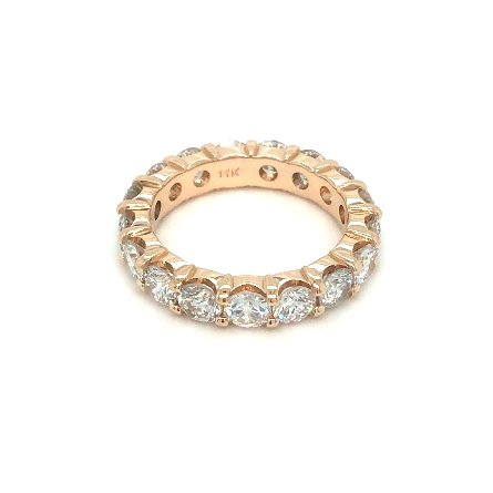 14K Yellow Gold Shared Prong Eternity Band w/17Diams=3.67ctw SI I-J Size 6.75 #ARPS