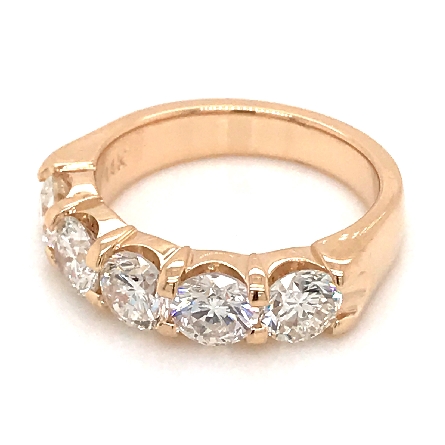 14K Yellow Gold Shared Band w/5Diams=2.73ctw VS-SI H-I Size 6.5 #ARPSOP